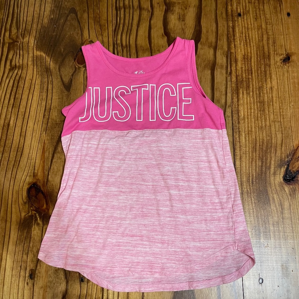 Girls pink Justice tank